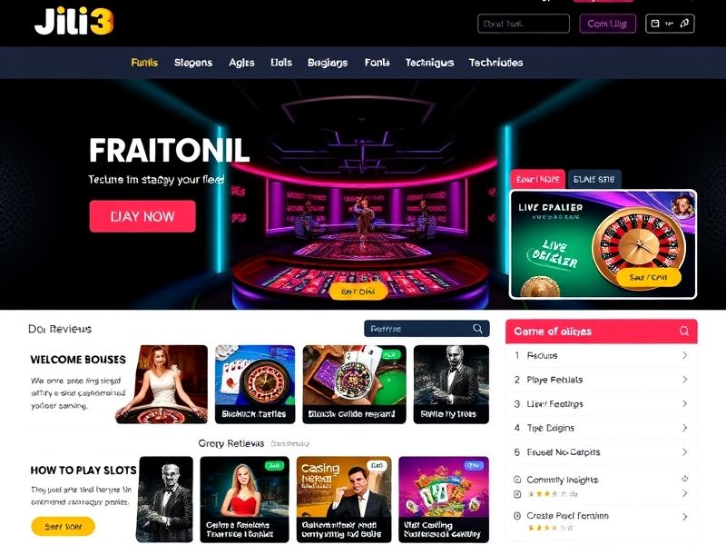 Explore jili3.com - the premier online casino platform offering exciting real-money gambling, slot games, and live dealers. Play anytime, anywhere with secure and fair gaming options.